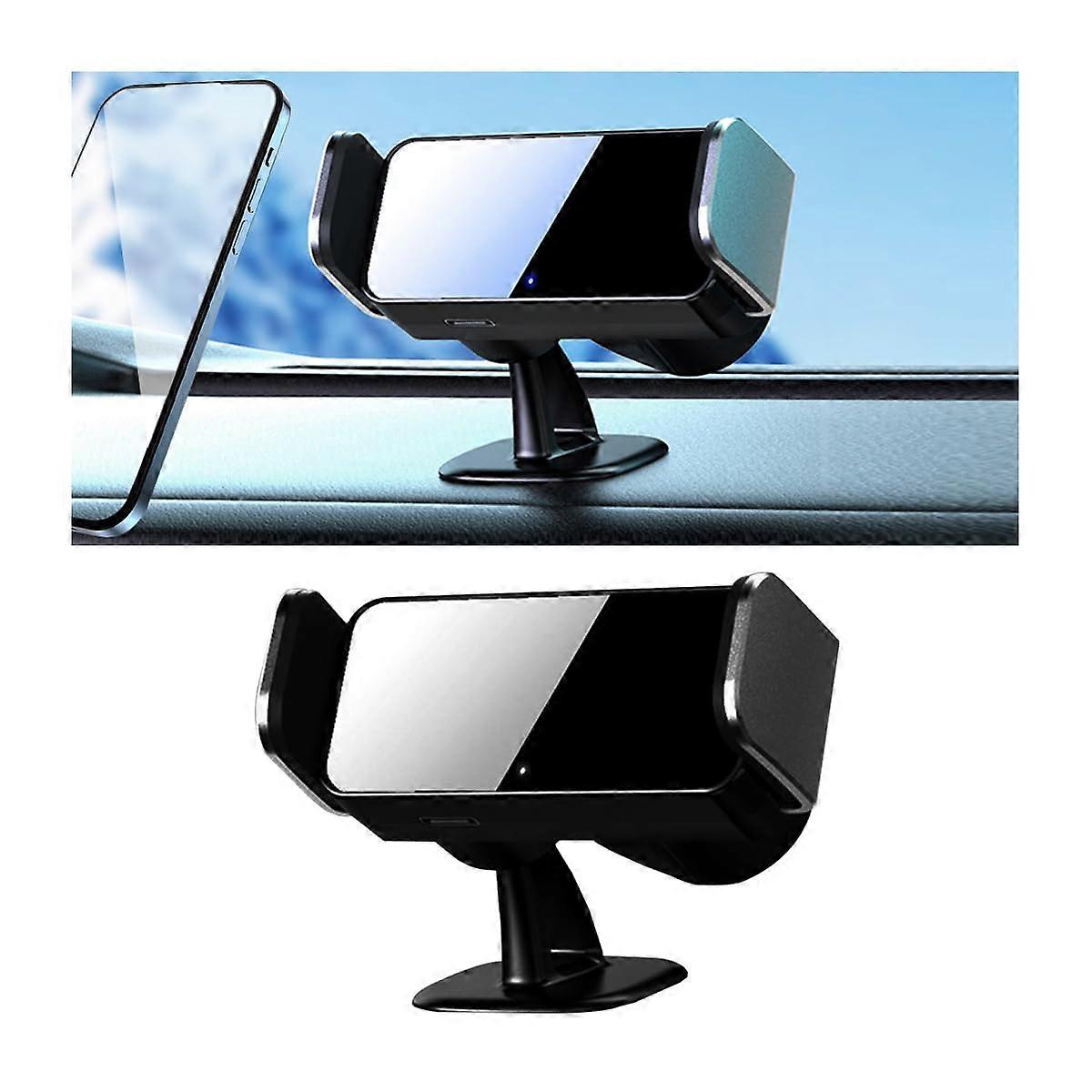 Electric Auto Phone Mount with Automatic Locking, 360° Dashboard Holder for iPhone and Samsung