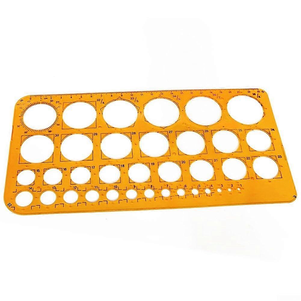 Clear Acrylic Circle Template Ruler with 36 Circle Options for Drafting, Crafts and Artists
