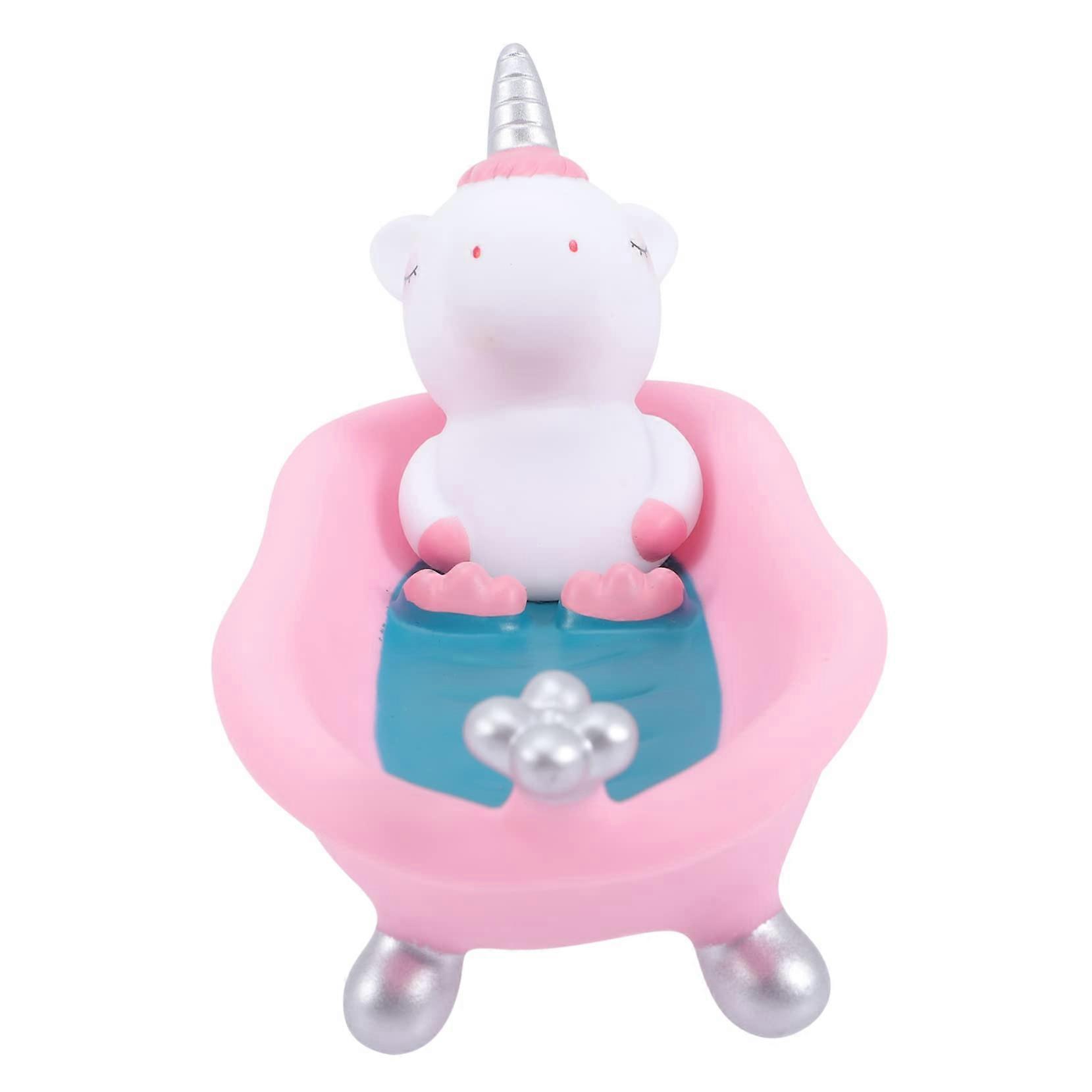 Unicorn Soap Dish Waterproof Ceramic Cute Design for Bathroom and Kitchen Organizer