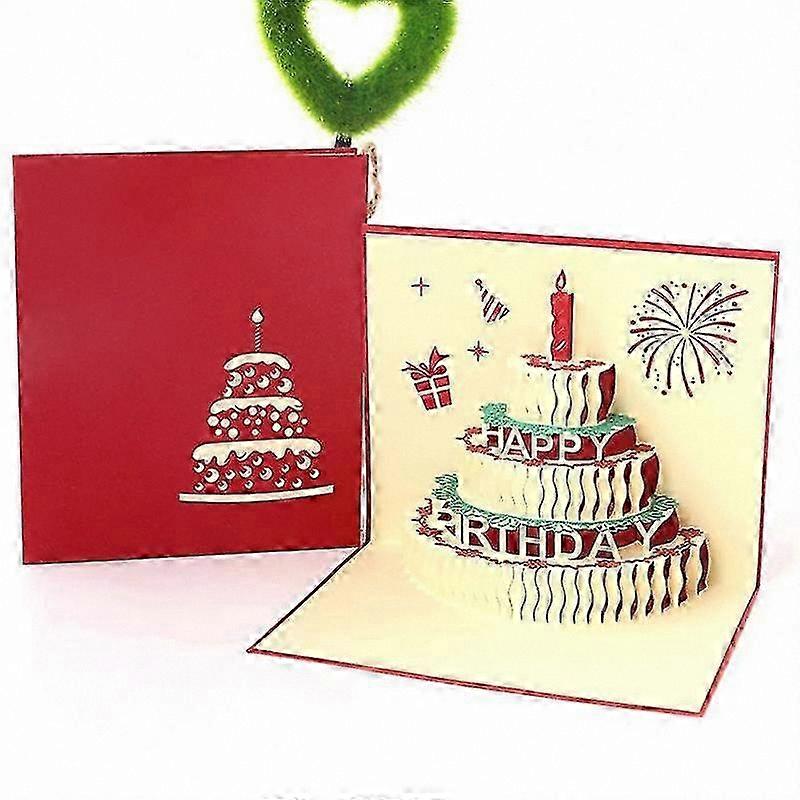 3D Cake Design Birthday Greeting Card