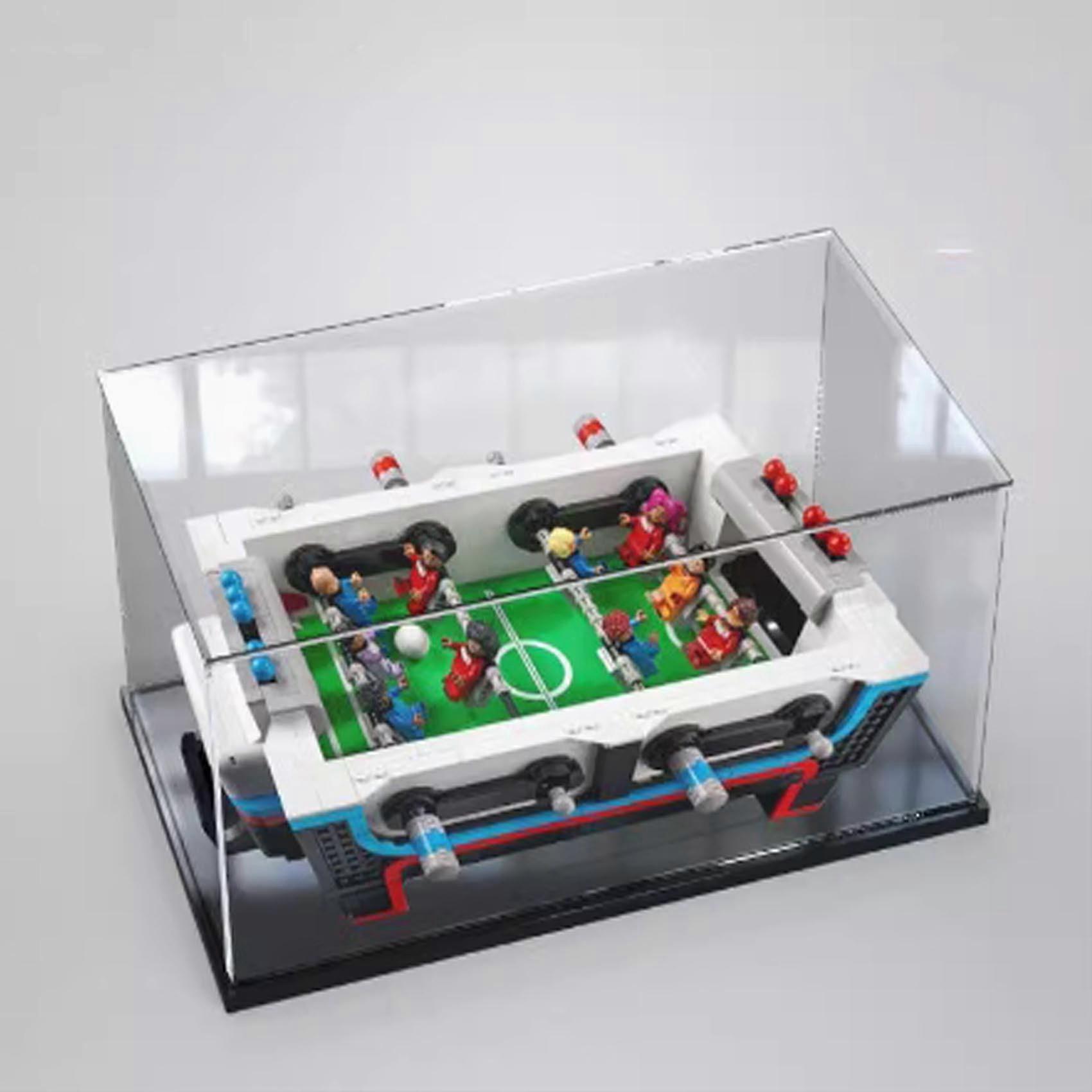 Display Case for  21337 Table Football Model, Dustproof Clear Acrylic Box with Black Base