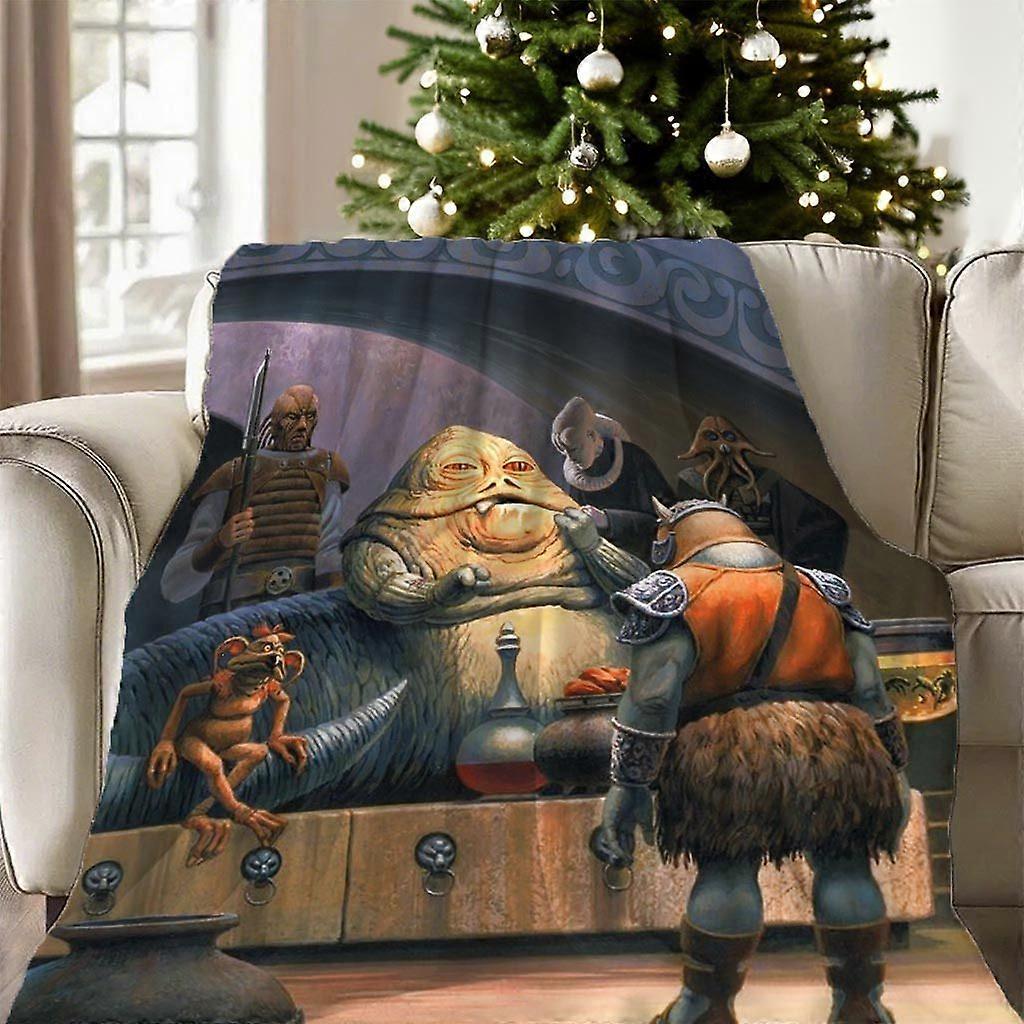 Jabba the Hutt Print Flannel Blanket
