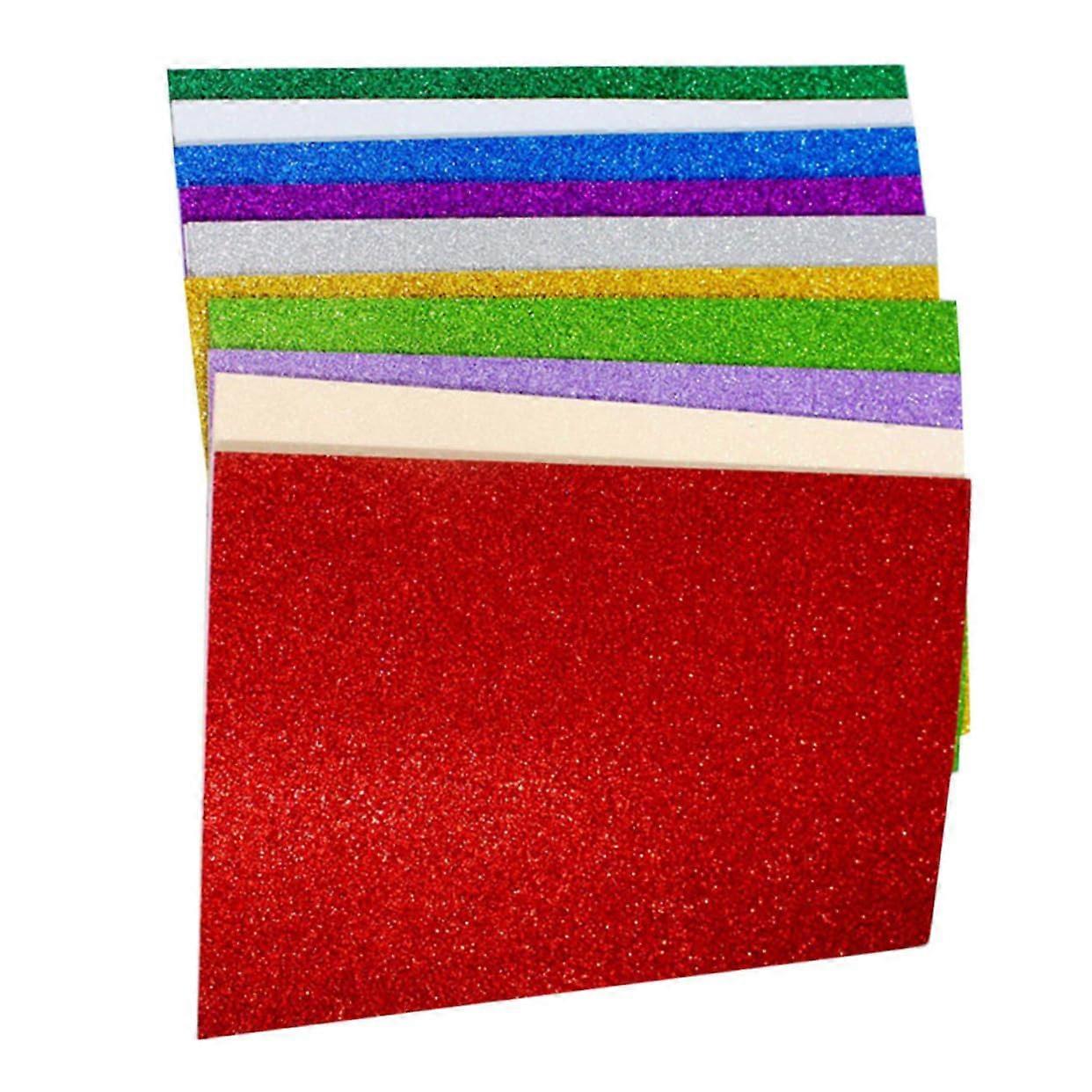 10pcs Gold Glitter Foam Sheets SelfAdhesive Backing Easy Cut Craft Paper for DIY Projects