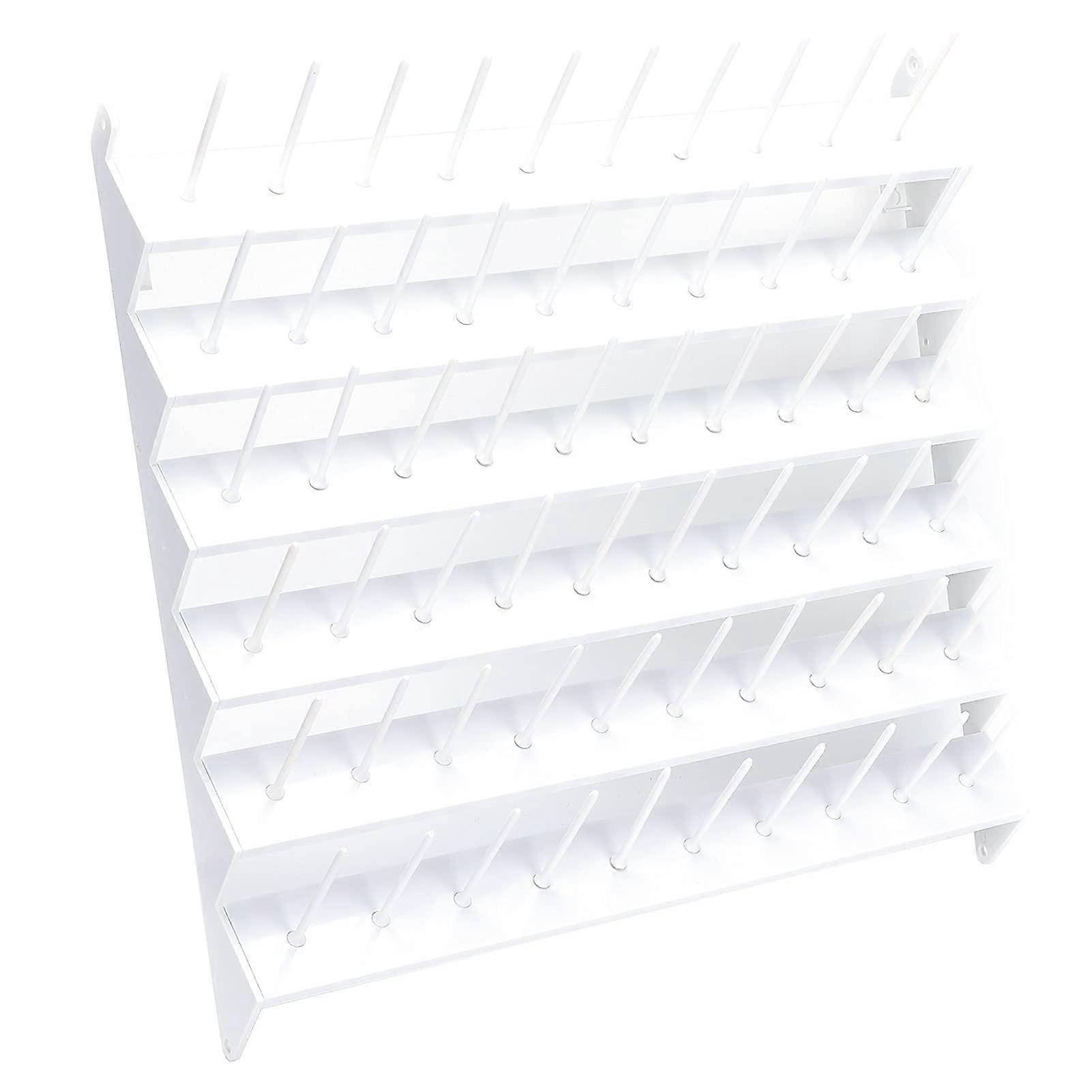 Plastic Thread Rack Organizer 60Spool Capacity Stackable Sewing Storage for Craft Rooms