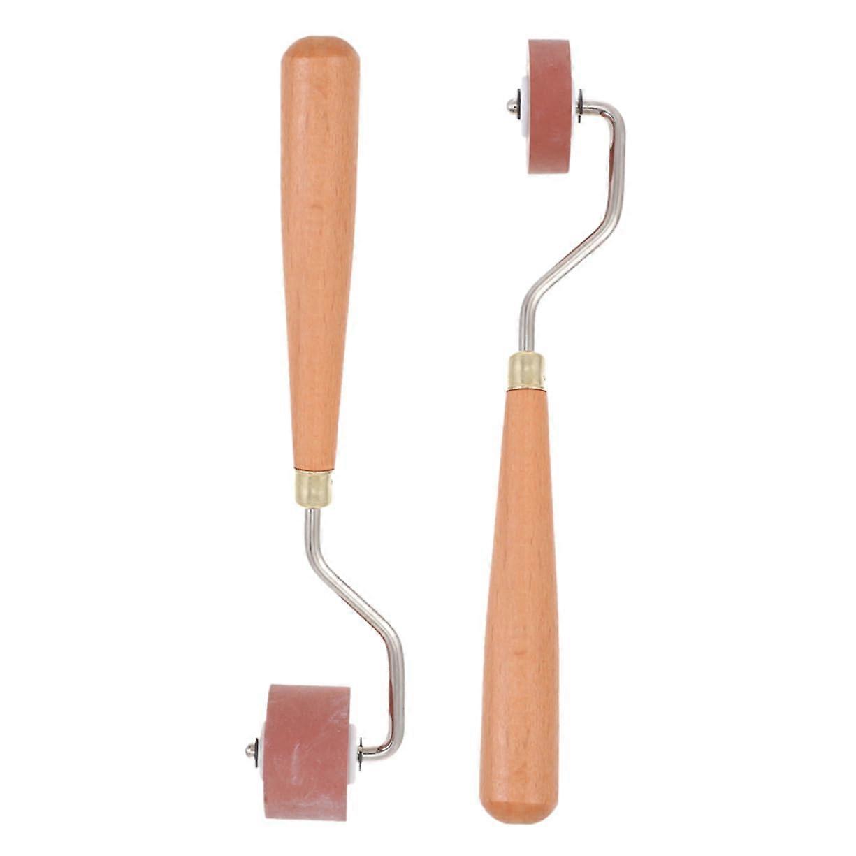 2pcs Printmaking Roller Rubber Ink Brayer Tool Set for Art and Craft Paint Printing