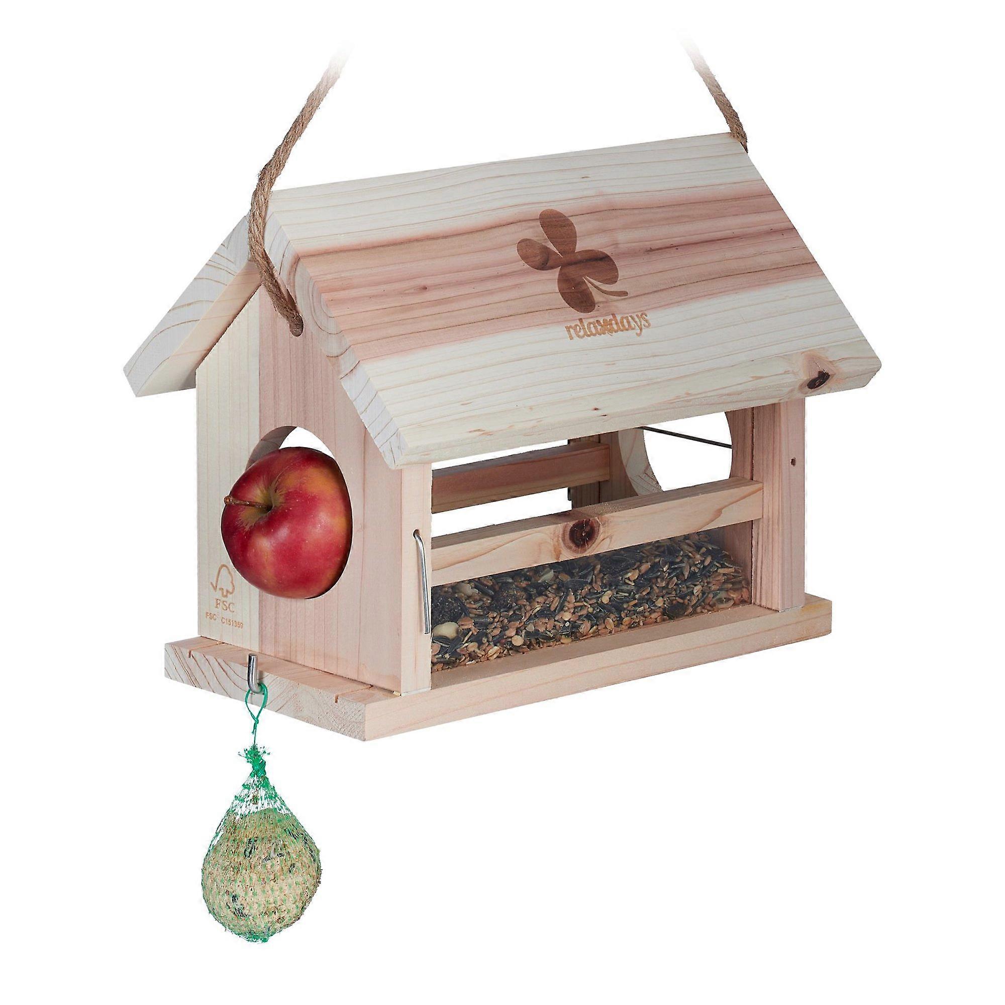 Vogelfutterhäuschen aus Naturholz
