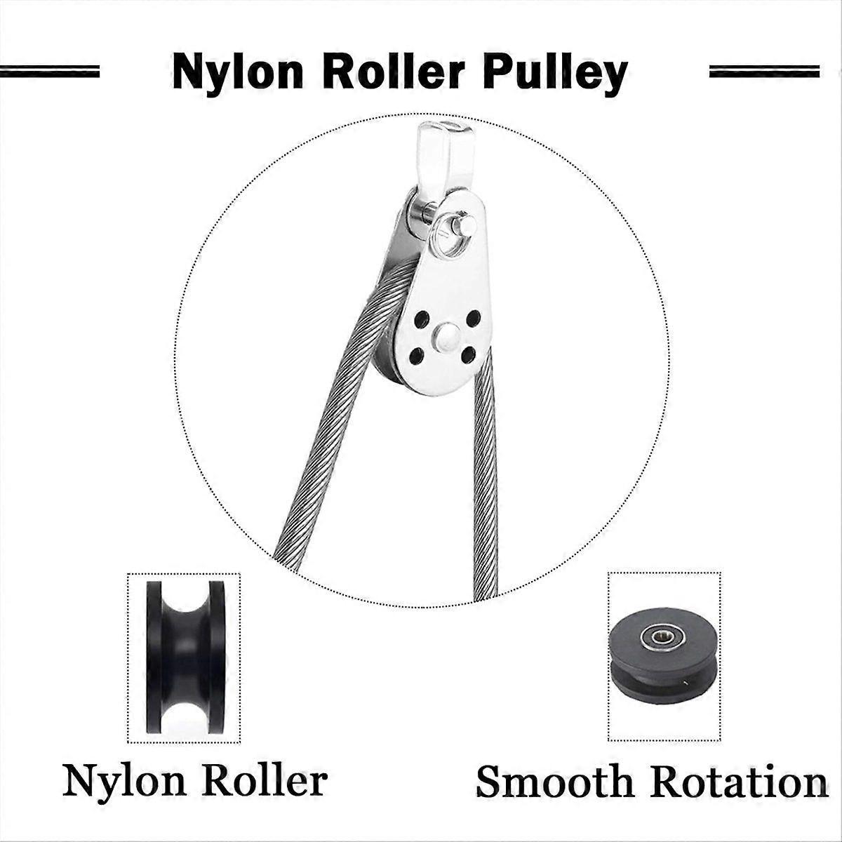 SUS316 Lifting Load Pulley Block Wheels Single Pulley 2PCS