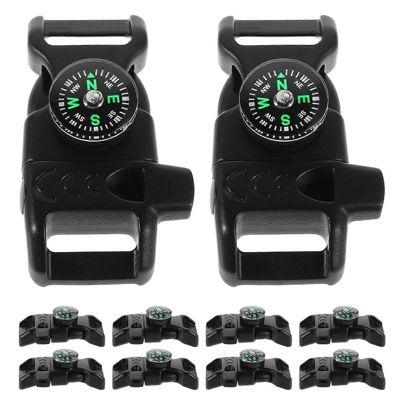 Outdoor Multi-Function Bracelet Buckle with and Compass 10Pcs