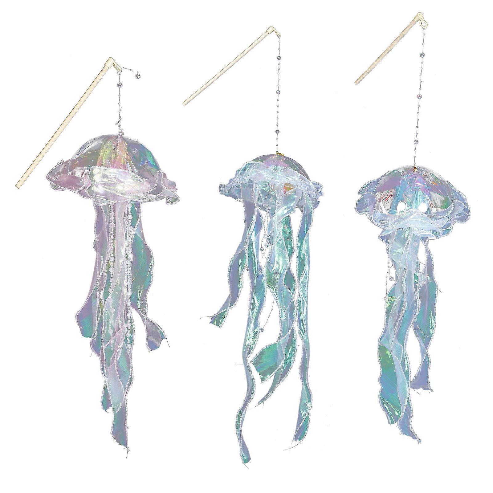 Decorative Jellyfish Lantern Light with Glow for Room Decorations 3Pcs