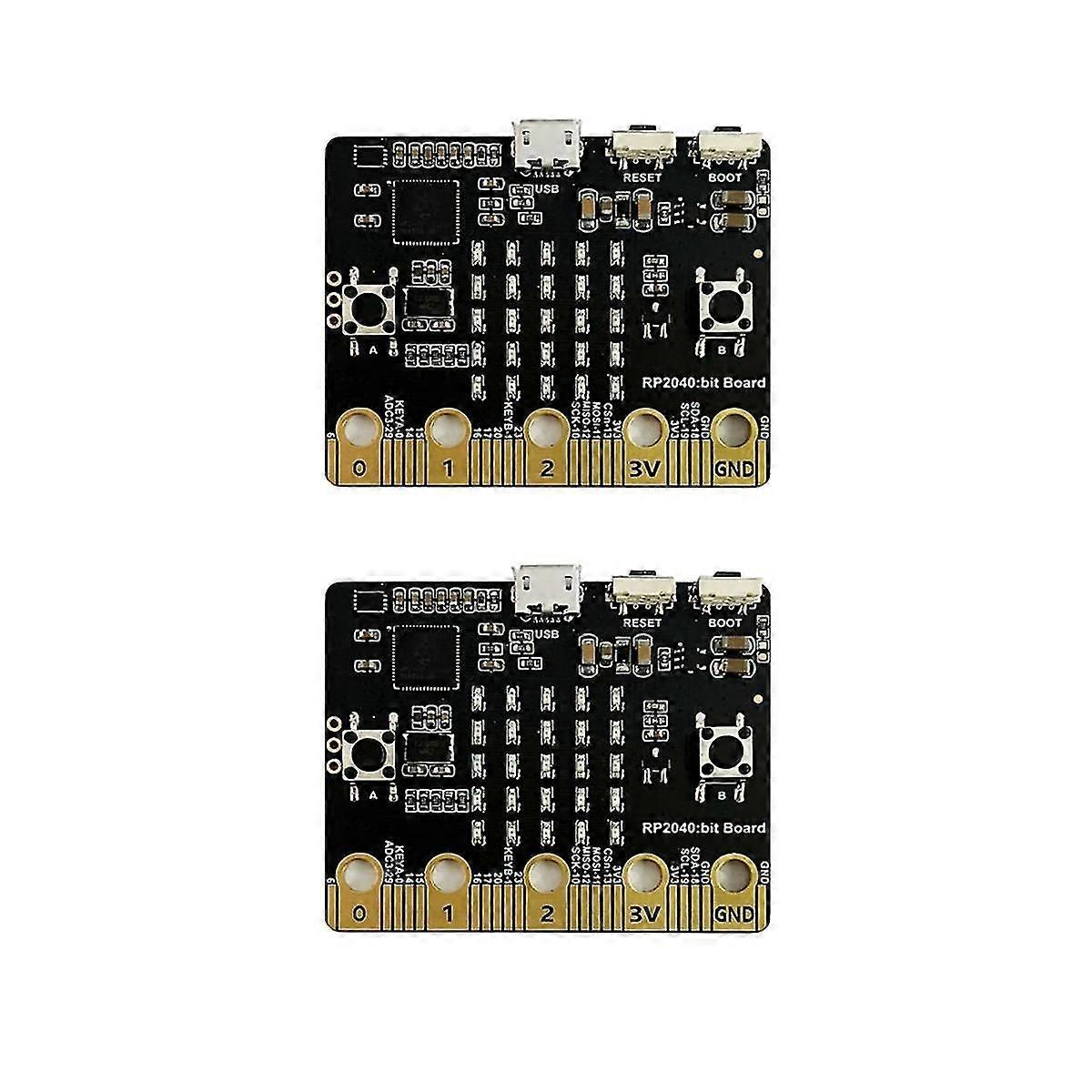 2pcs For Pico Rp2040 Bit Motherboard Compatible With Bbc Microbit Shape Python Programming Motherbo