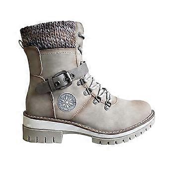 Fall Boots Women Mid-low-tube And Winter Europe And America Wool Stitching Wool 6.5(38)