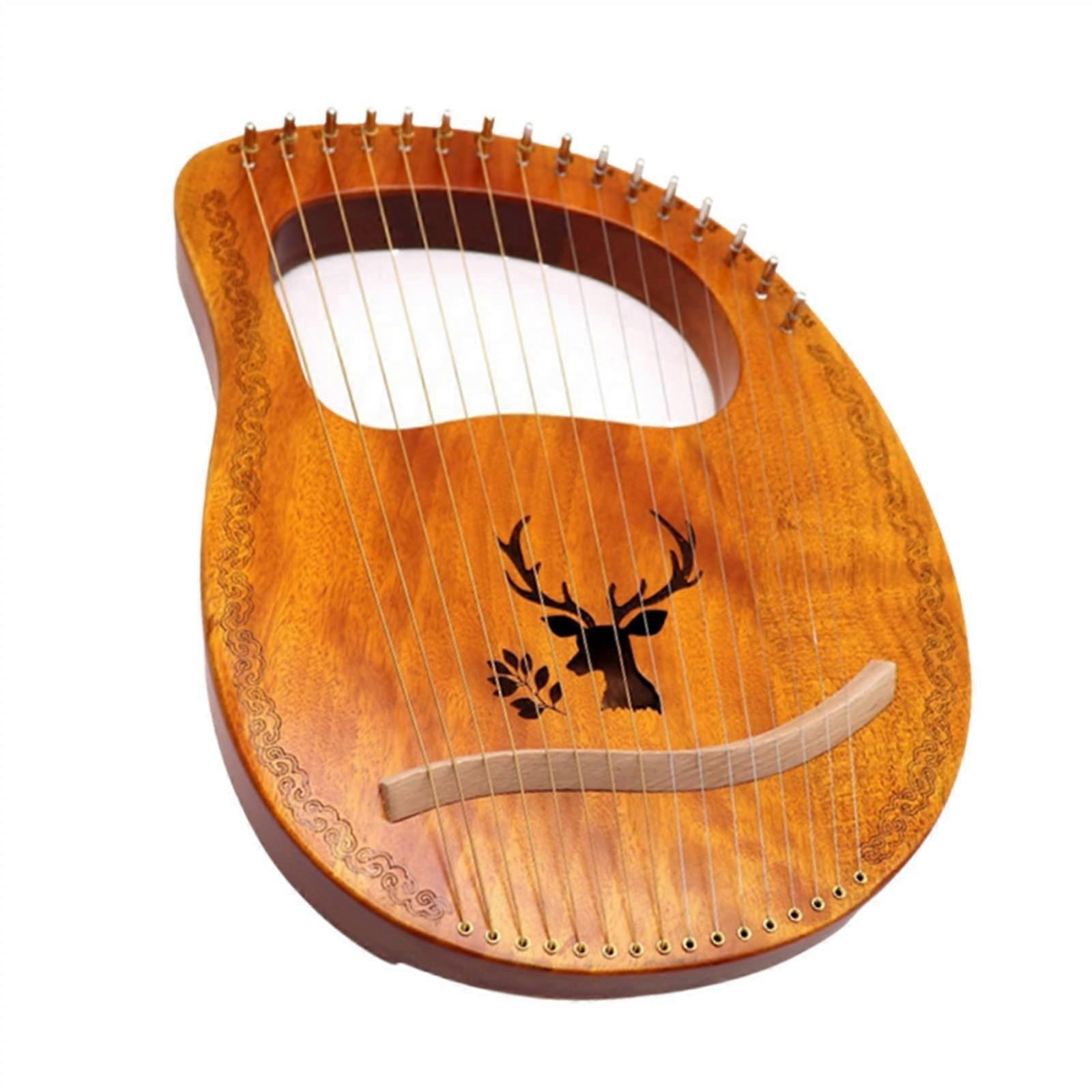 16 String Lyre Harp for Beginners and Professionals with Broad Melodic Range and Easy Tuning