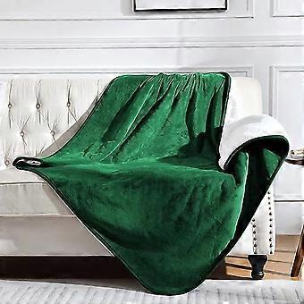 Wasserdichte, wendbare Haustierdecke für Bett/Couch/Sofa – Urinabweisendes Sherpa-Fleece, Grün, 50 x 60 Zoll