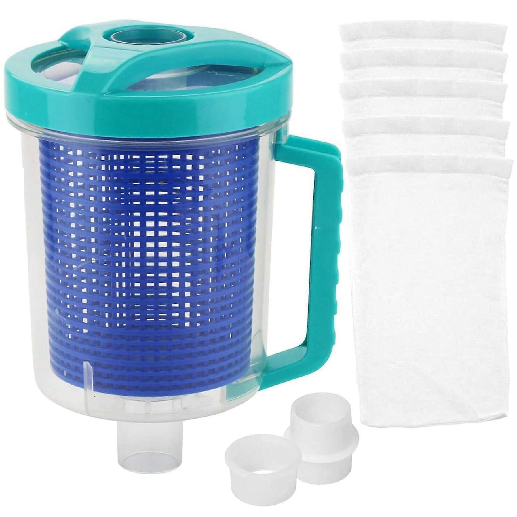 Pool Leaf Canister with Mesh Basket, Inline Leaf Trap for Pool Vacuum, Clog Prevention Design