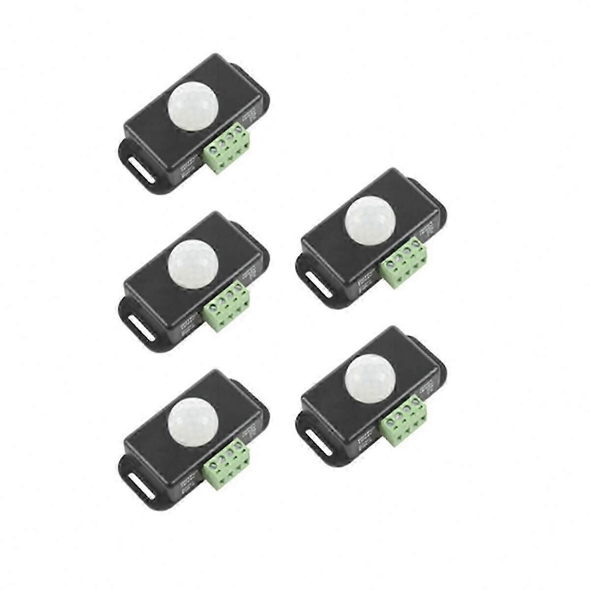5Pcs Adjustable PIR Motion Sensor Switch, DC 12-24V 8A Infrared Detector Light Control Module