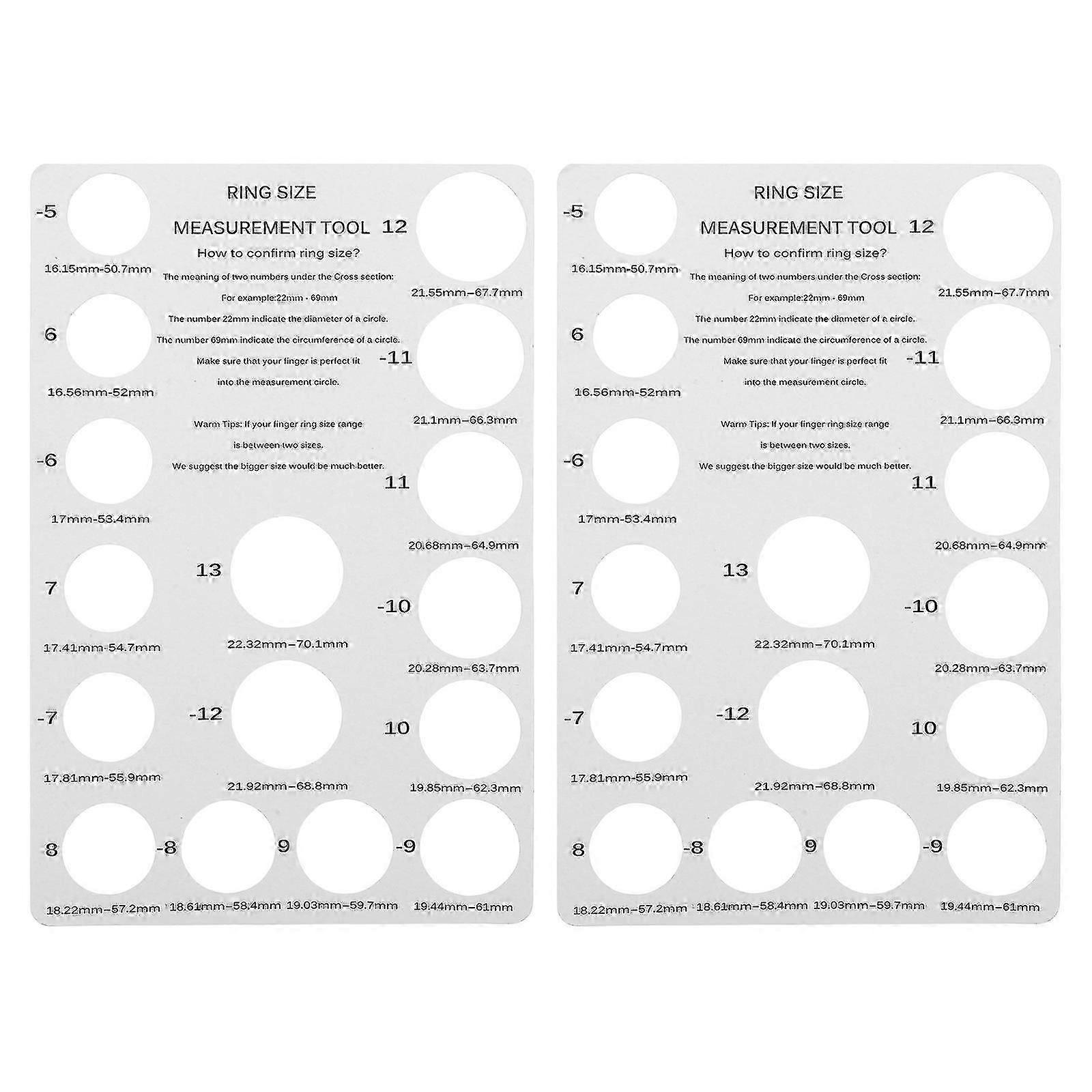 Jewelry Ring Sizer Ring Measuring Gauge Wedding Rings Size Issue Solution Rectangular 2Set