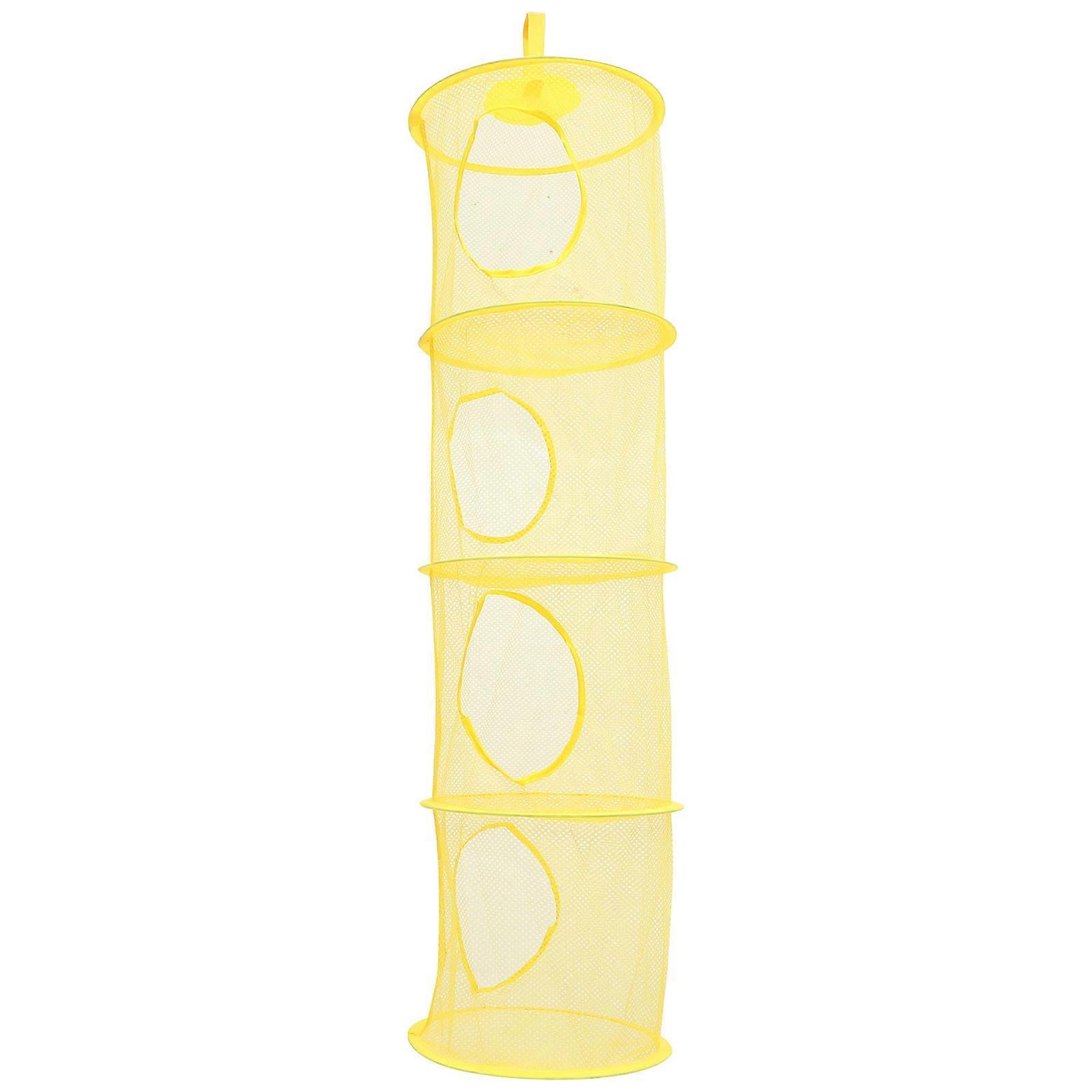 Yellow Drying Net Multi-Functional Hanging Organizer for Storage Use