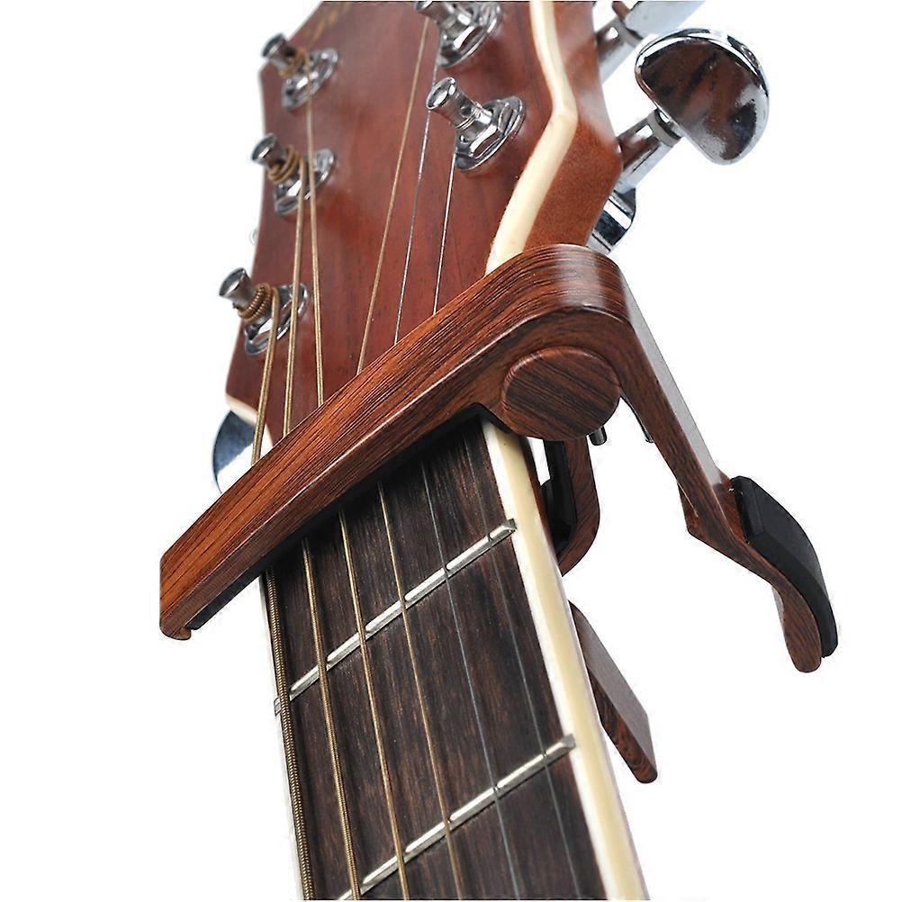 Tuning Guitar Capo Even Force Application Classical Design Ukulele Brown 1Pack