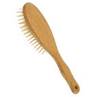 Large hairbrush straight wooden bristles 1 unit