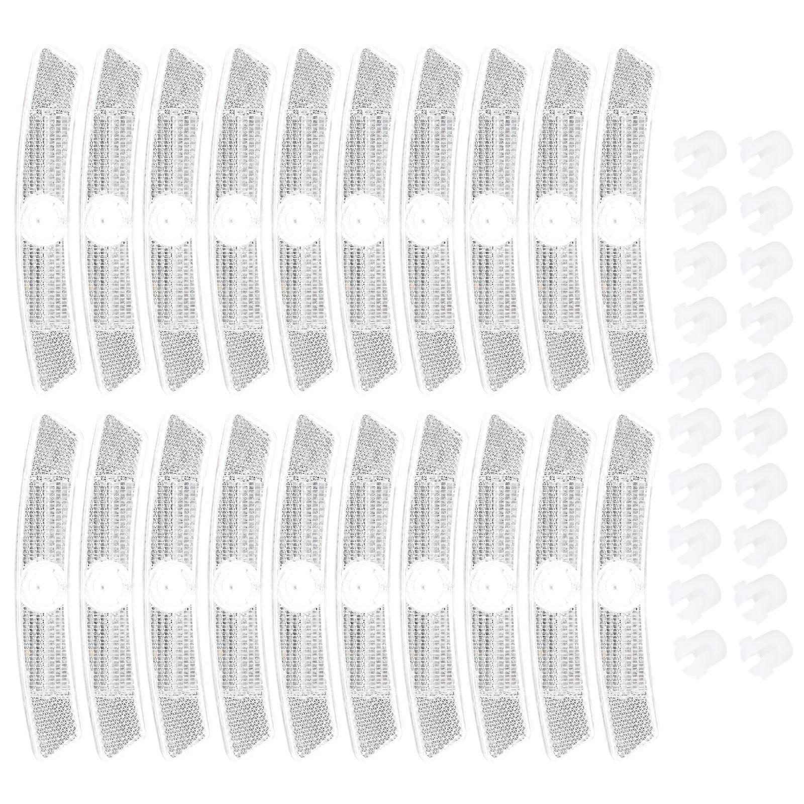 20Pcs Compact Wheel Reflectors Replaceable Reflective Signs Professional Bicycles Reflectors
