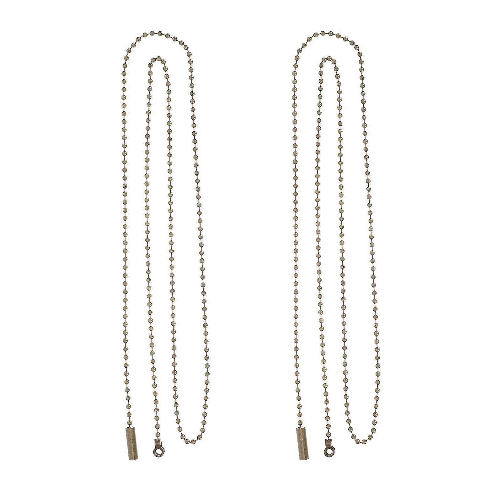 2pcs Durable Switch Pull Chains Beaded Ball Pull Chain String Extension Lamp Parts