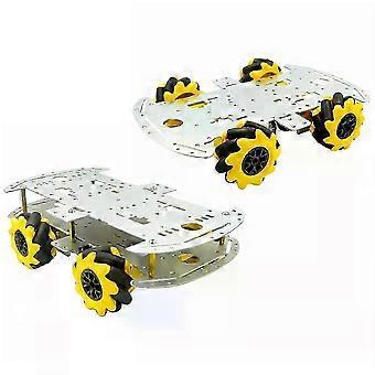 Mecanum Wheel Omni-directional Robot Car Chassis Kit with 4pcs TT Motor for Arduino for Raspberry Pi DIY Toy Parts