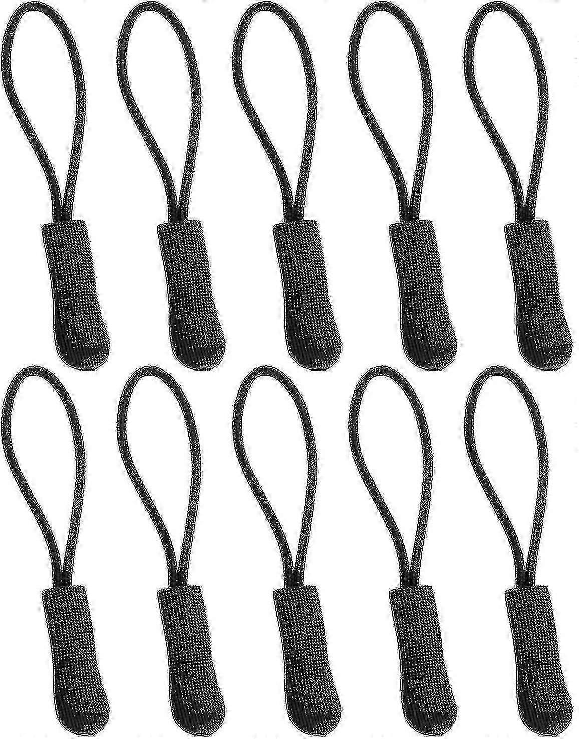 10pcs Replacement Zipper Pulls Orange Zipper Pull Cord Extender