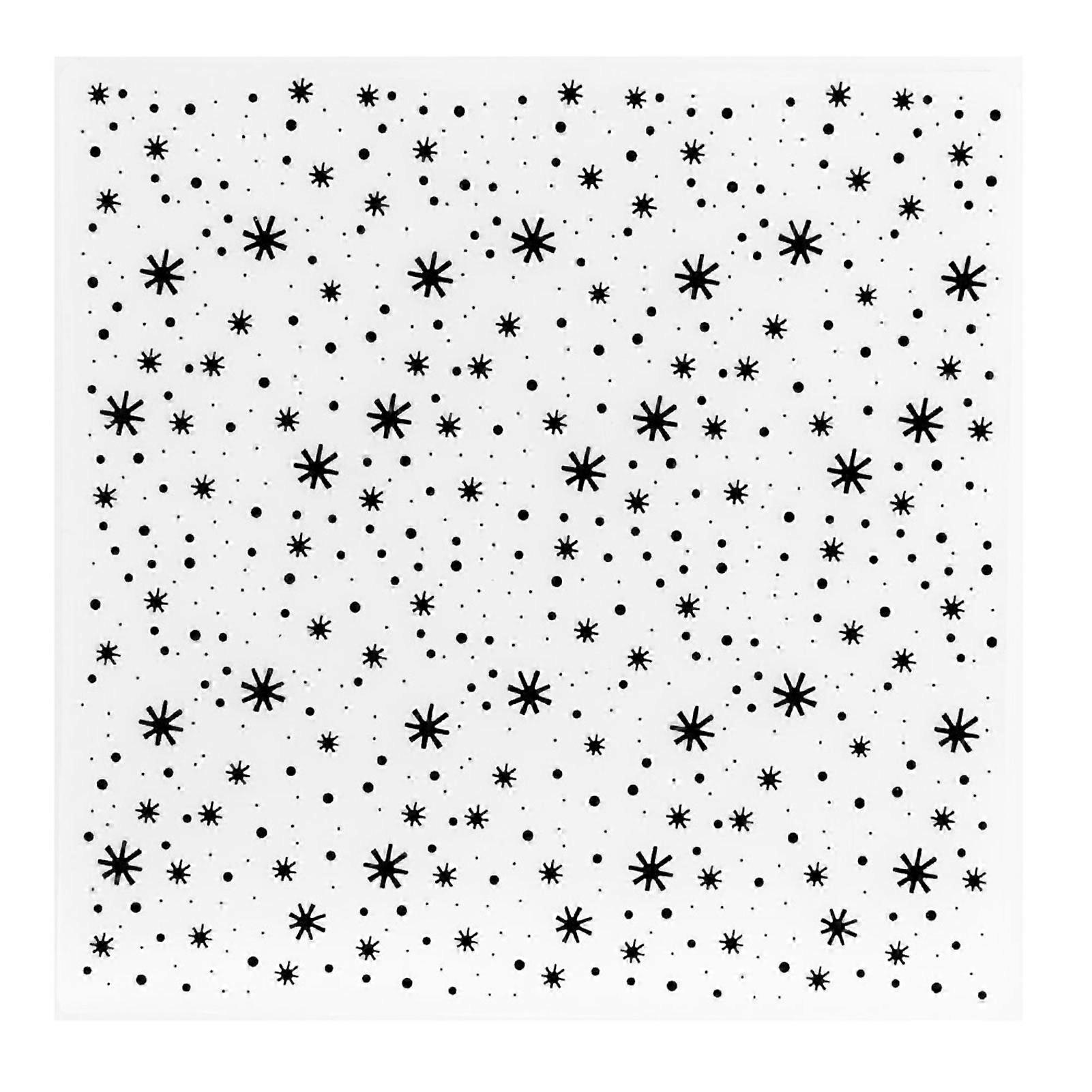 QingHai Embossing Folder Transparent Snowflake Pattern Plastic Wide Usage Embossing Mold Folder for Kid