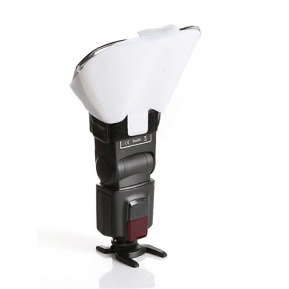 Universal Speedlight Flash Light Bounce diffusor med 3 farger reflektorkort