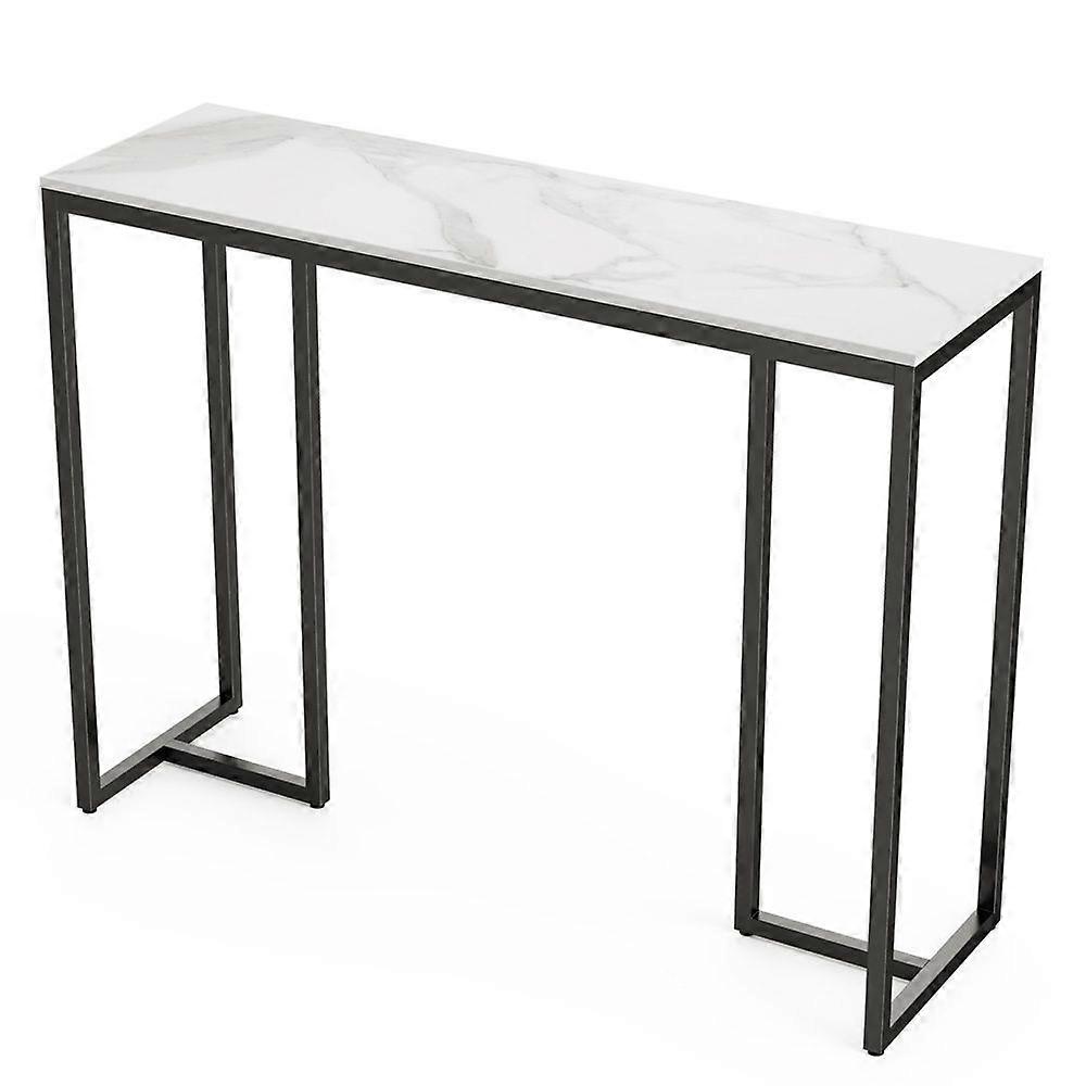 Slim Marble Console Table Hallway Entryway Porch Accent Table Sofa Side Table