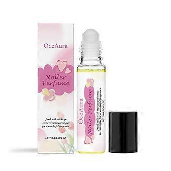 Parfum à bille au lait de fraise douce pour femme - Parfum romantique longue durée avec une formule douce et respectueuse de la peau - 10ml