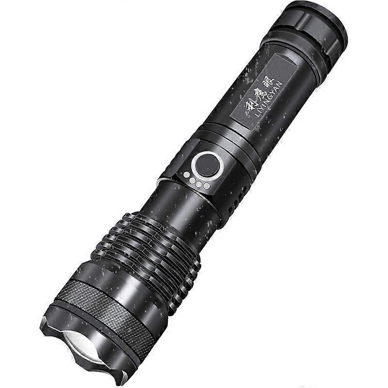 Tactical LED Flashlight Rechargeable Zoomable Torch