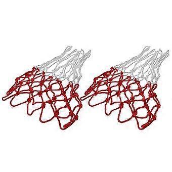Practical Net For Basketball Hoop Woven For Athletes White 2Pack 26-27