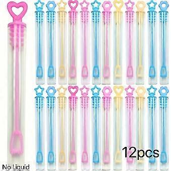 Heart, Flower, Star Bubble Wands, Multicolor Durable Plastic Bubble Blower for Kids, Adults, Outdoor Parties, Classroom Rewards