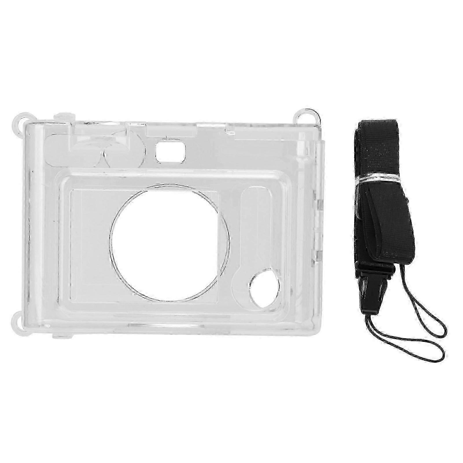 Camera Clear Case Transparent Protective Case with Shoulder Strap for Fujifilm Instax Mini Evo Camera intelligence