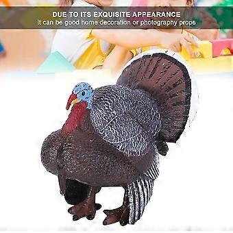 Giocattoli di simulazione di animali, giocattoli di simulazione di tacchino, statue di tacchino per l'educazione prescolare dei bambini, decorazione per la casa