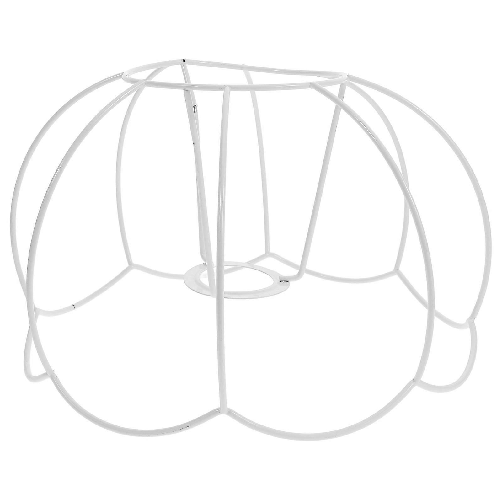 Pumpkin Style Table Lamp Shade Frame Wire Lampshade Ring Lamp Shade Accessory