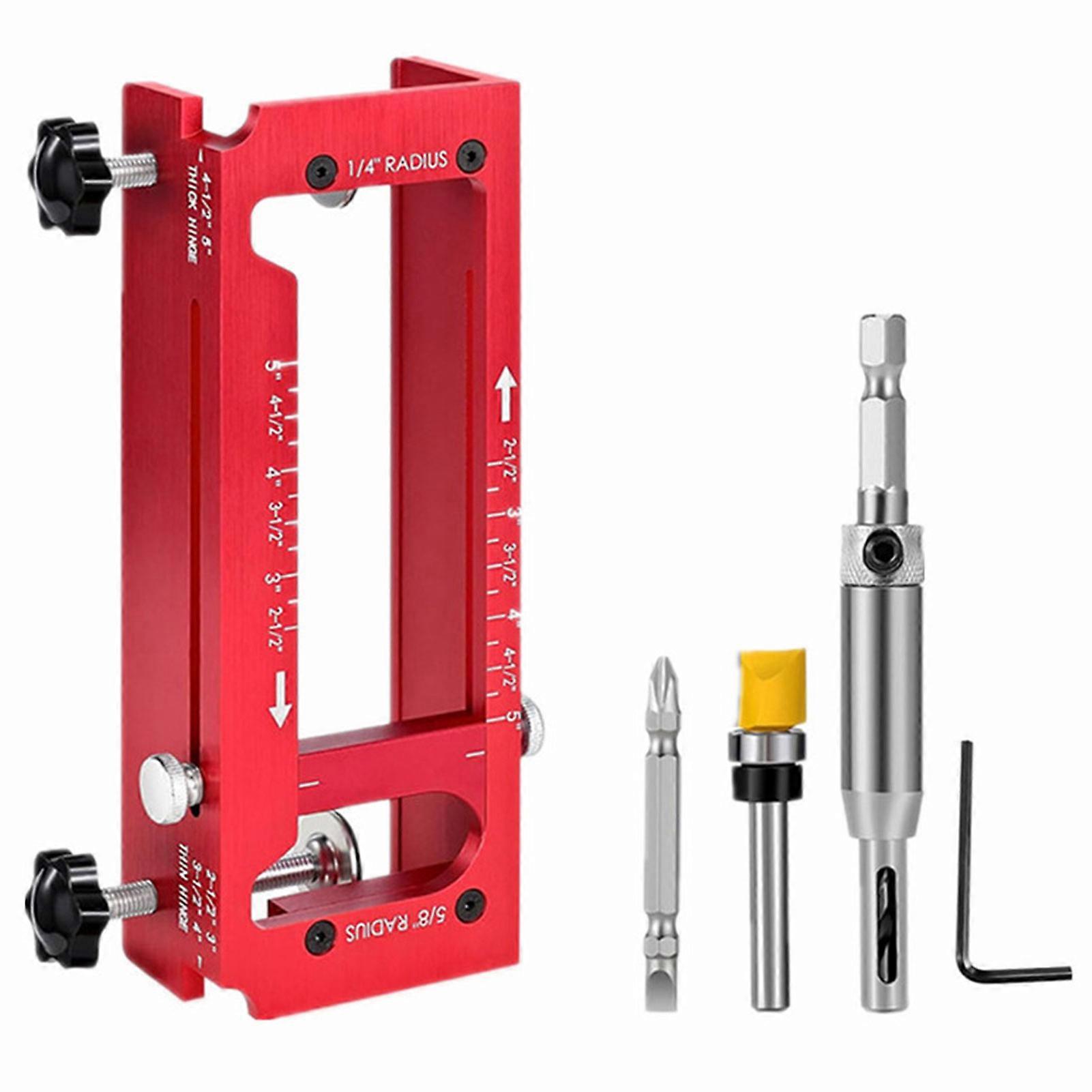 Door Hinge Installation Template Tool Multifunctional Easy Installation Hinge Installation Kit for Rounded Square-Corner Hinge
