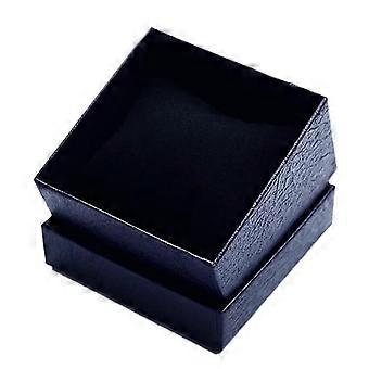 Elegante und robuste Uhrengeschenkbox aus Karton mit Ledereinlage und Baumwollkissen, für Armreifen, Armbanduhren und Schmuck, 8,5 x 8,5 x 5,3 cm