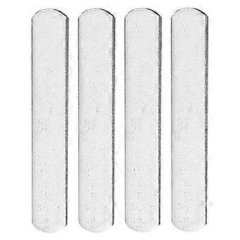 4 Pcs Steel Plates for Weighted Vest Rounded Anti-rust Stainless Steel Plates for Weighted Leg Arm Strap for Fitness Exercise 0.2kg/each (Silver)
