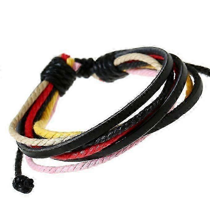 Handmade Woven Leather Adjustable Bracelet