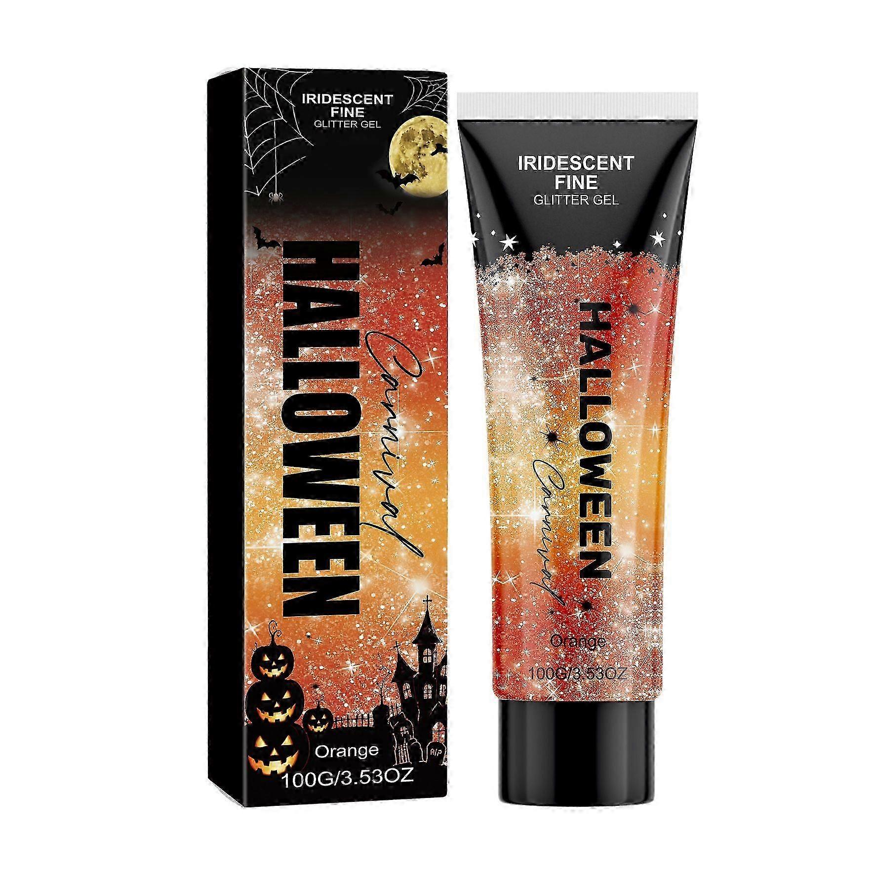 Halloween Glitter Gel  Orange Shimmer Makeup