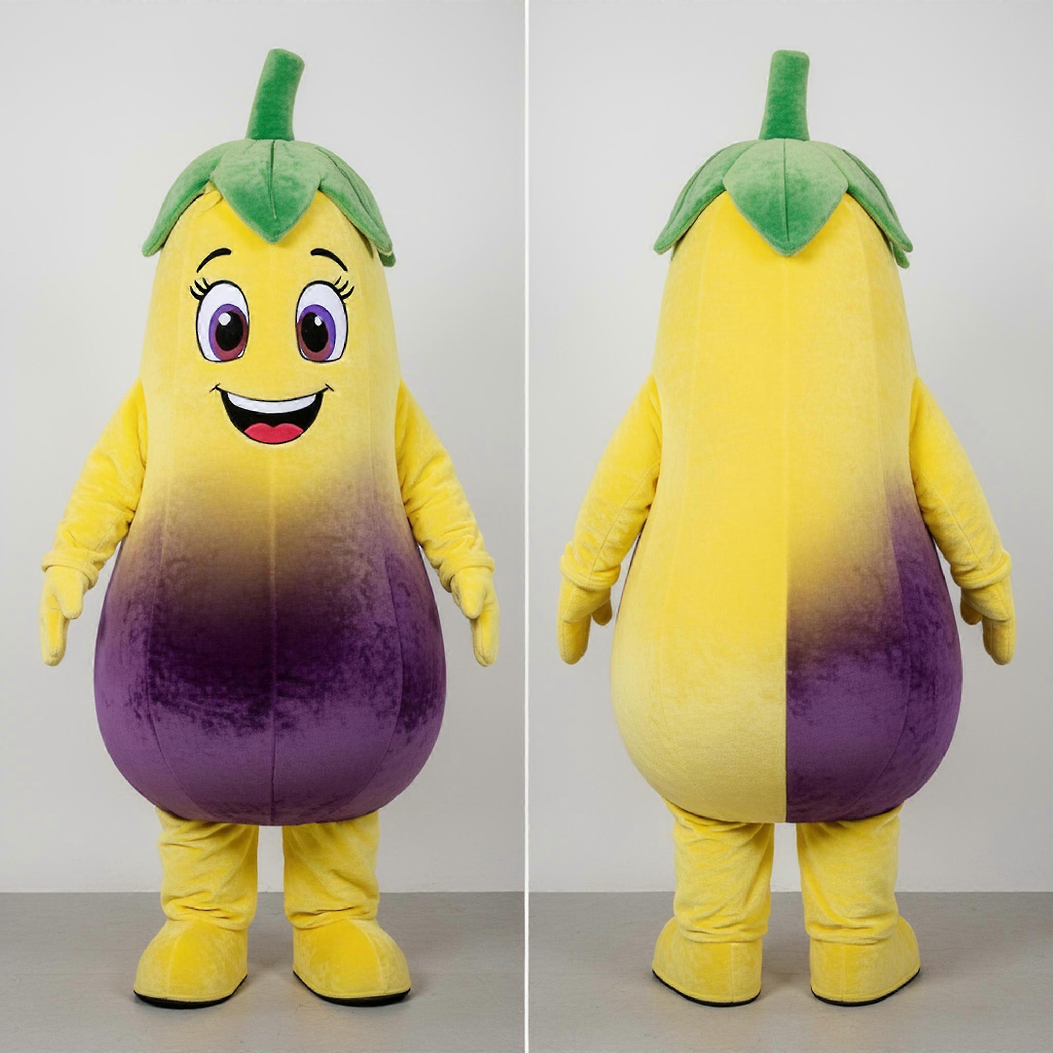 MASTICOT Lemon Yellow Padded Eggplant Mascot