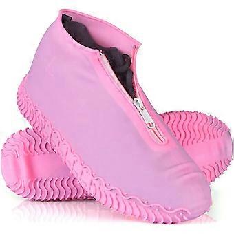 PinkLWaterproof Shoe Covers, Reusable Silicone Shoe Covers with Non-Slip Reinforced Sole for Rainy and Snowy Days for Men, Women