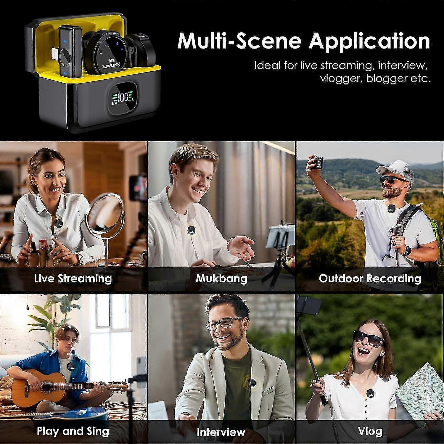 Wireless Lavalier Mic with Noise Reduction