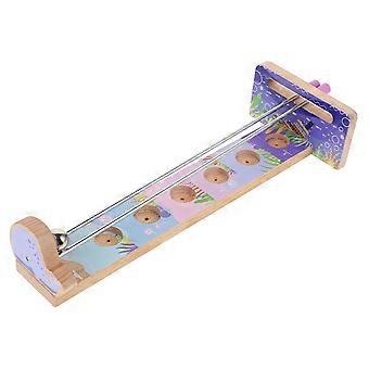 Reaktionsspiel aus Holz für Kinder mit Stahlkugelclip (1 Stück)