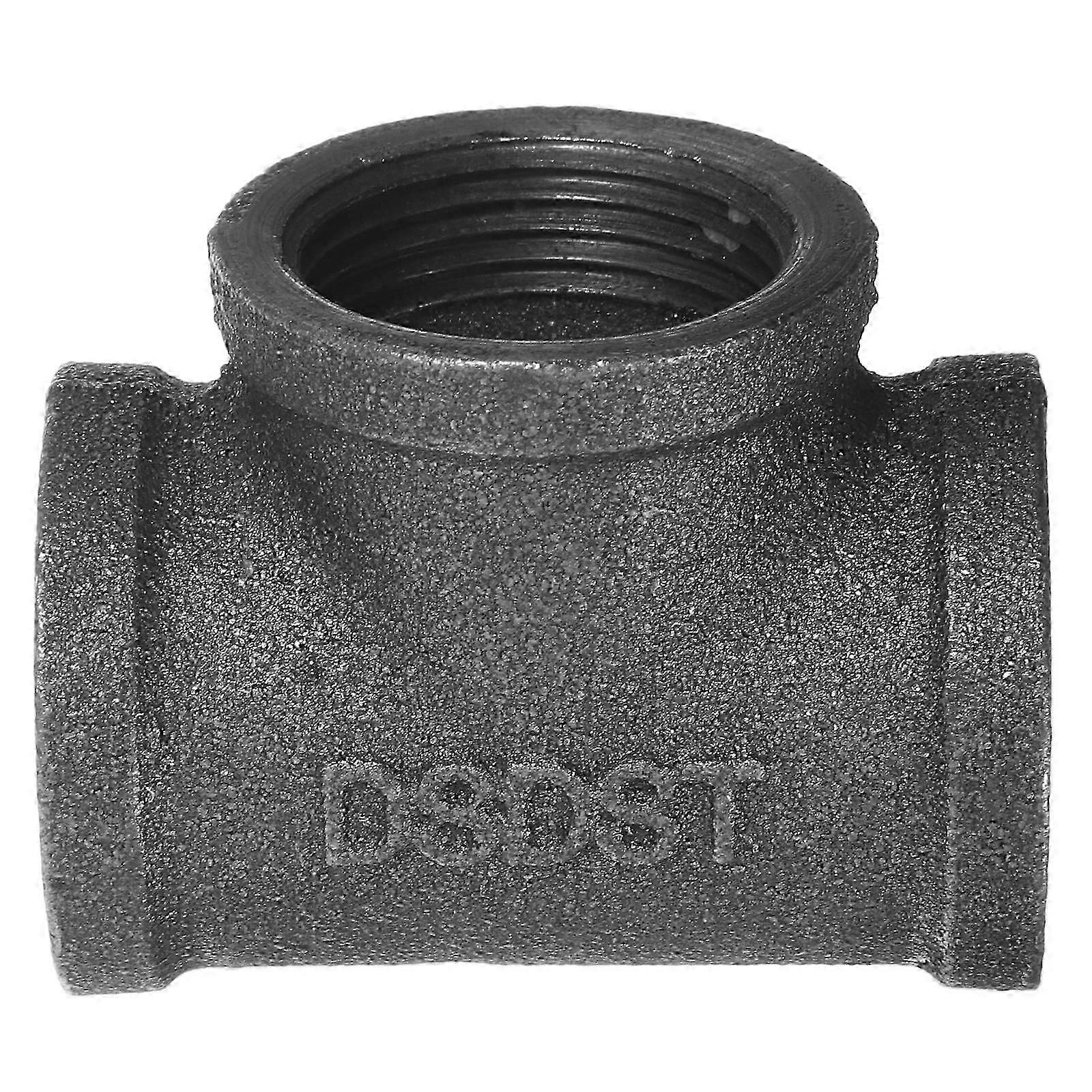 Pipe Components Iron Tee Fitting compatible with Water Pipe 3Pcs Solid Cast Connector