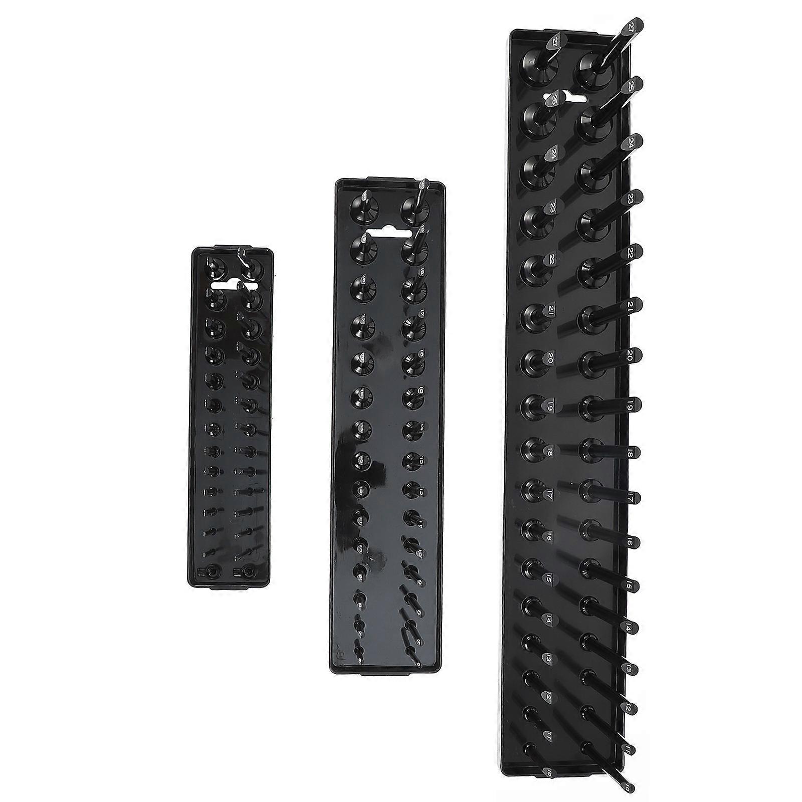 Drive Socket Holder Socket Organizer Tray for Storage Use 3Pcs Plastic