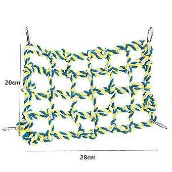 Animal Activity Toy Hammock Net for Climbing with Cotton Rope Green