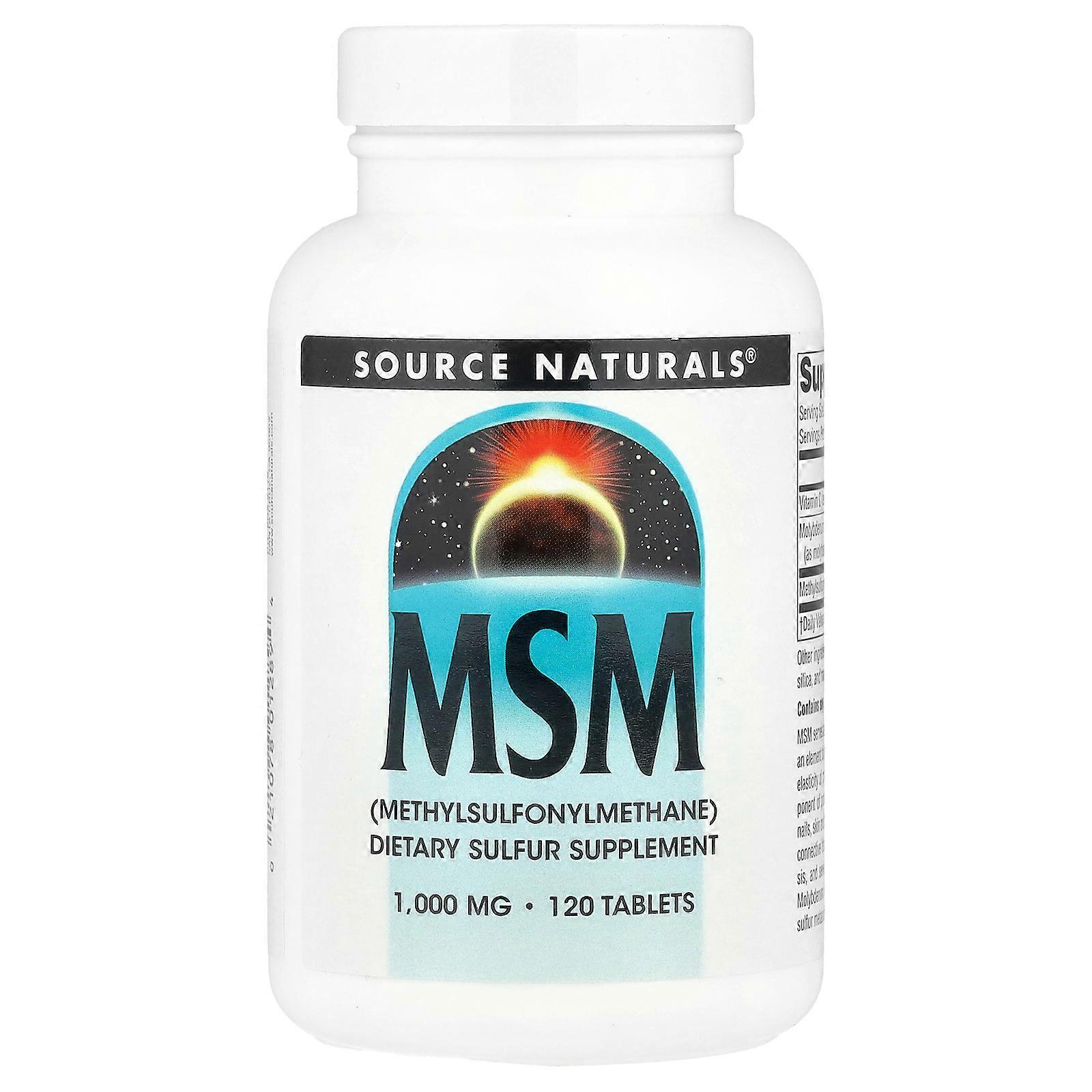 2 x Source Naturals, MSM, 120 Tablets
